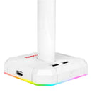 Suporte p/ Headset RGB Scepter Lunar White Redragon C/ 4 Portas Usb Branco - HA300-W