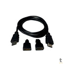 Adaptador Cabo Hdmi Para Mini Hdmi Micro Hdmi 1.5mt 3 Em 1 Full Hd