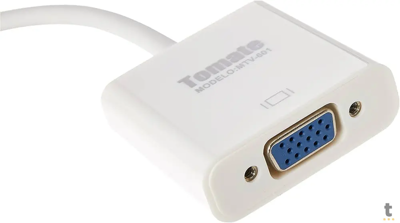 Adaptador Conversor Displayport Macho Para Vga Fêmea Tomate Mtv-601 Branco