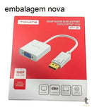 Adaptador Conversor Displayport Macho Para Vga Fêmea Tomate Mtv-601 Branco