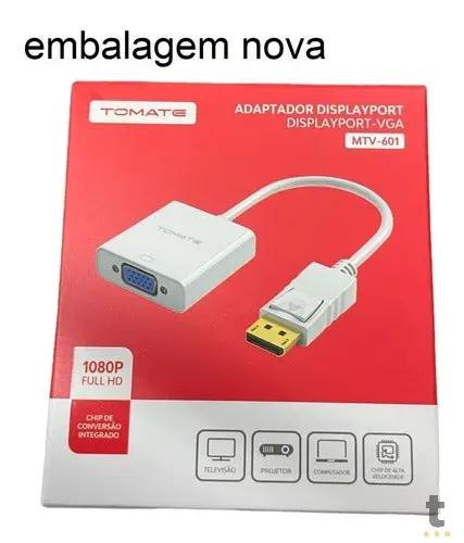 Adaptador Conversor Displayport Macho Para Vga Fêmea Tomate Mtv-601 Branco