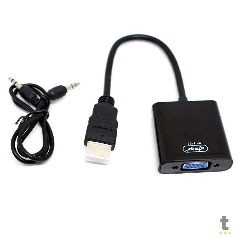 Adaptador Conversor Hdmi Macho Para Vga Fêmea Knup - KP-3468