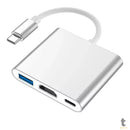 Adaptador Hub Tipo C Para Usb 3.0 + Hdmi + Usb Tipo C It Blue - LE-5573
