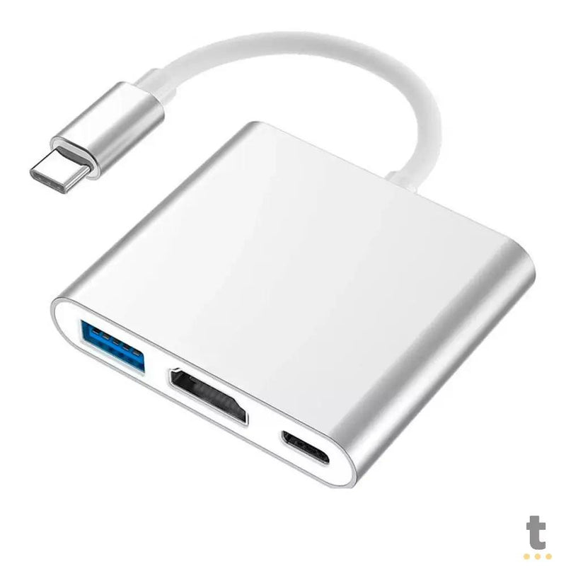 Adaptador Hub Tipo C Para Usb 3.0 + Hdmi + Usb Tipo C It Blue - LE-5573