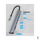 Adaptador Hub USB Tipo C Para Hdmi + 2x USB + Usb Tipo C + Leitor Cartão SD