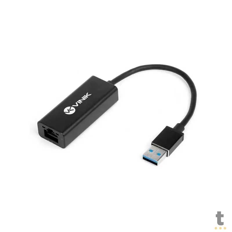 Adaptador Usb 3.0 Para Rj45 10/100/1000 (Placa De Rede Usb) Vinik - ADRJ45