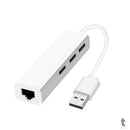 Adaptador Usb Para Rj45 10/100 (Placa De Rede Usb) + Hub Usb 3 portas It-Blue - LE-4102