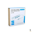 Adaptador Usb Para Rj45 10/100 (Placa De Rede Usb) + Hub Usb 3 portas It-Blue - LE-4102