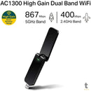 Adaptador Wireless TP-Link USB 1300Mbps - Archer T4u Dual Band