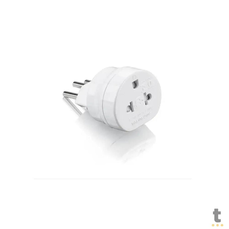 Adaptador de Tomada Knup US-BR 10A Branco - SL6001