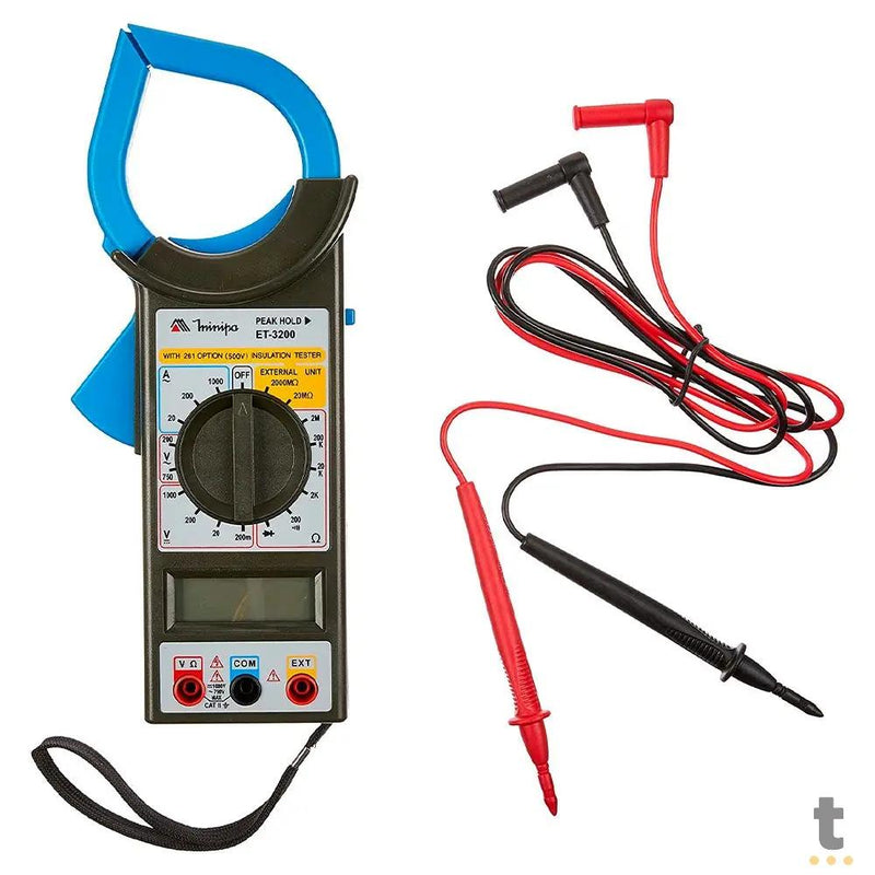 Alicate Amperimetro 1000A AC Minipa ET-3200