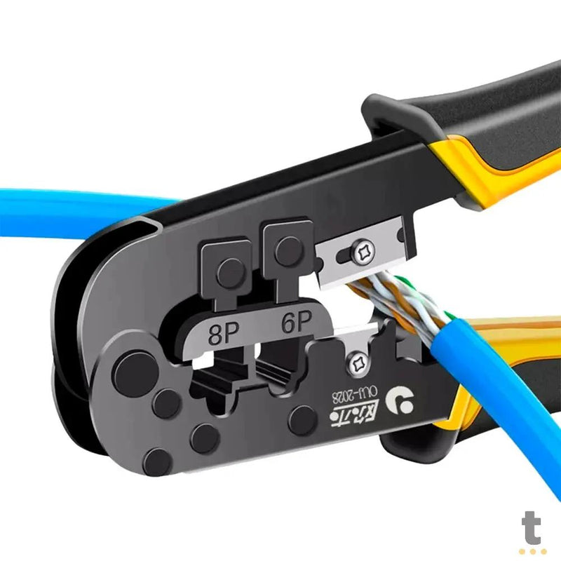 Alicate De Crimpagem Rapida C/ Catraca RJ45/RJ11/RJ12/8P6P BomVink - BOM-1713