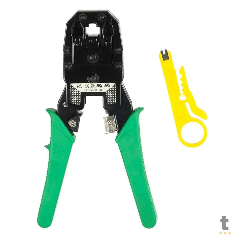 Alicate De Crimpagem Rapida Rj45/Rj11 Knup C/ Desencapador De Fio - OB-315