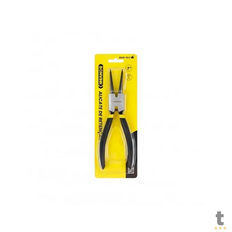 Alicate De Retenção Rápida para Anéis Interno Bico Reto 7'' BomVink - BOM-1613