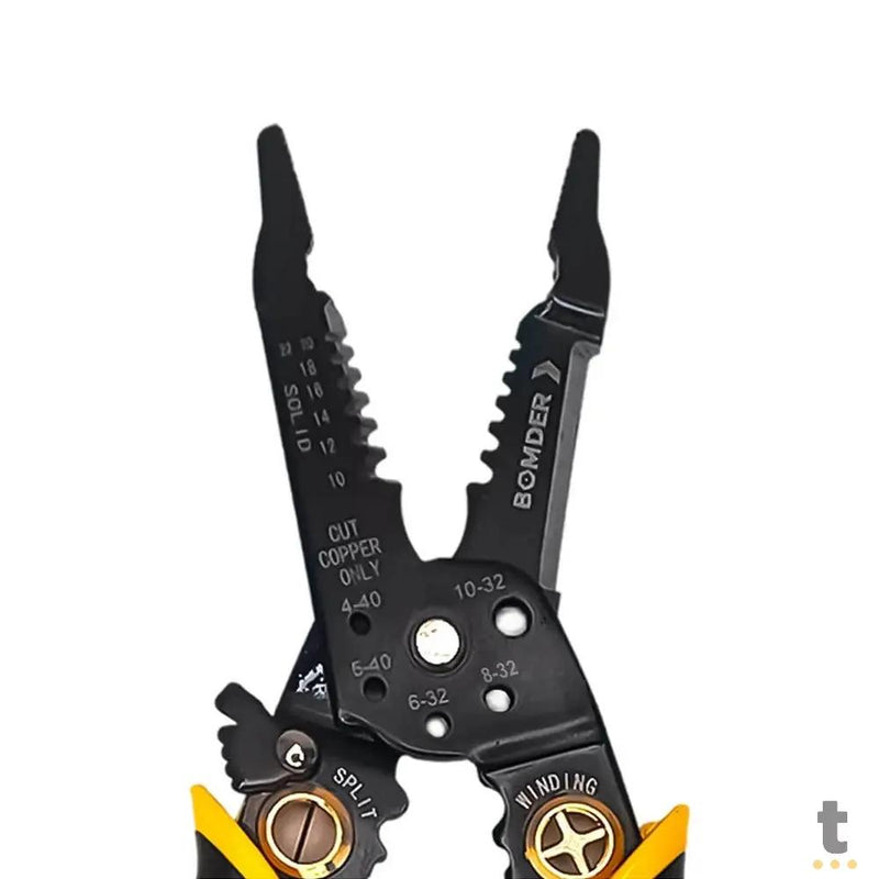Alicate Decapador Multifuncional Eletricista Cortar Enrolar e Separar Fios BomVink - BOM-1709