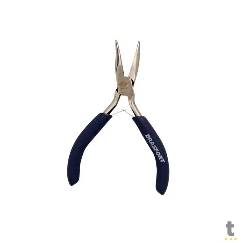Alicate Mini Bico Meia Cana Curvo 6" Cabo Emborrachado Brasfort - 7814289186