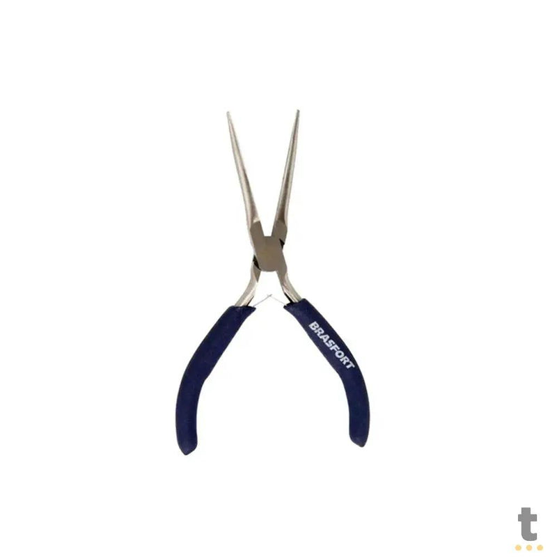 Alicate Mini Bico Meia Cana Longo 6" Cabo Emborrachado Brasfort - 78147