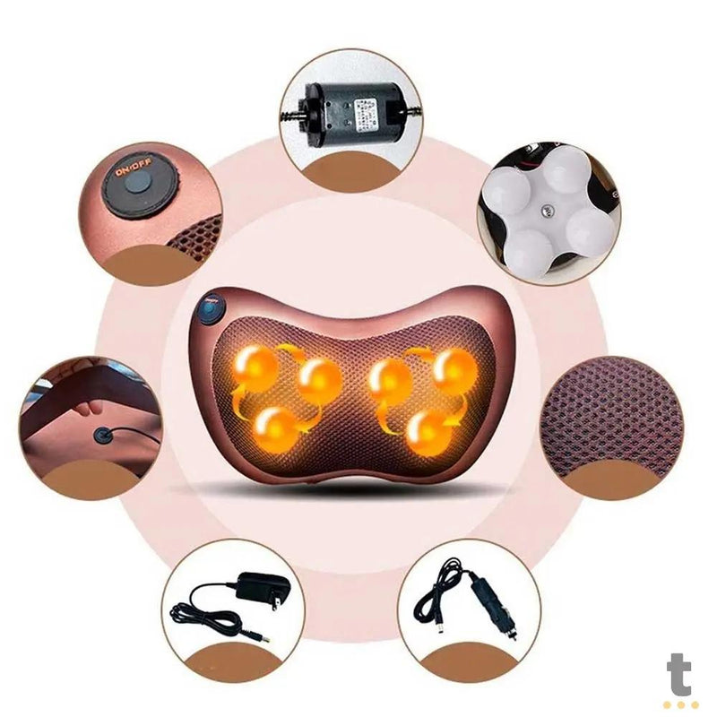 Almofada Massageadora Tomate Com Cromoterapia - AM-012