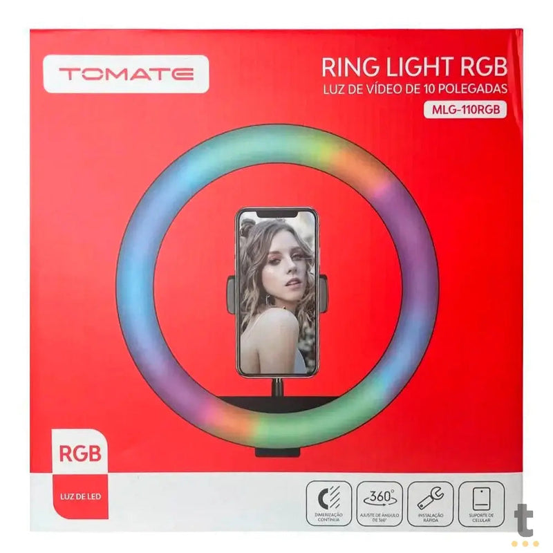 Anel De Luz Ring Light RGB Tomate Led Usb 10 Pols - MLG-110RGB