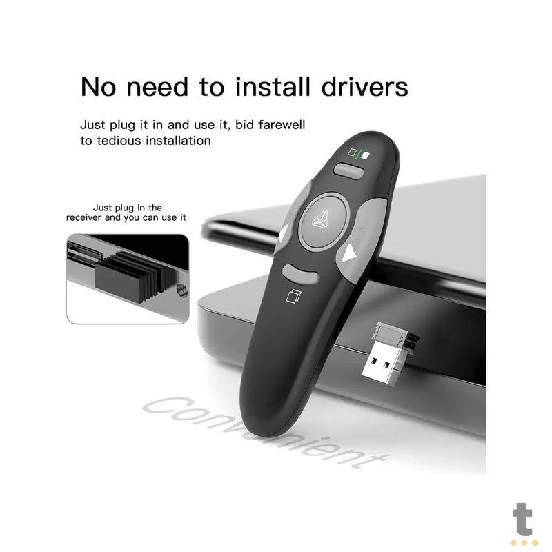 Apresentador Sem Fio De Slides C/ Laser - PPT