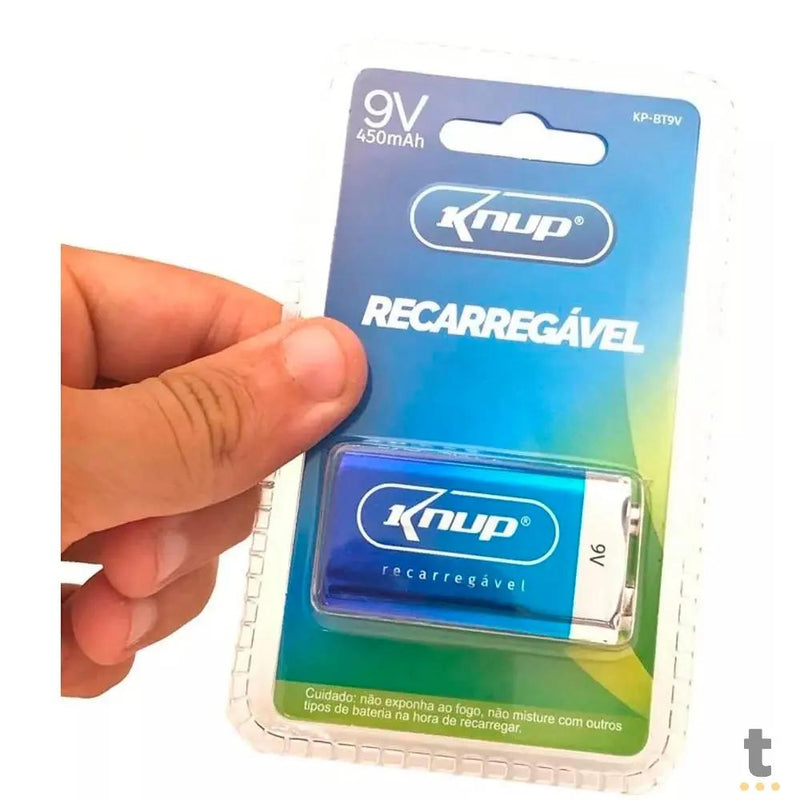 Bateria 9v 450Mah Recarregável Knup