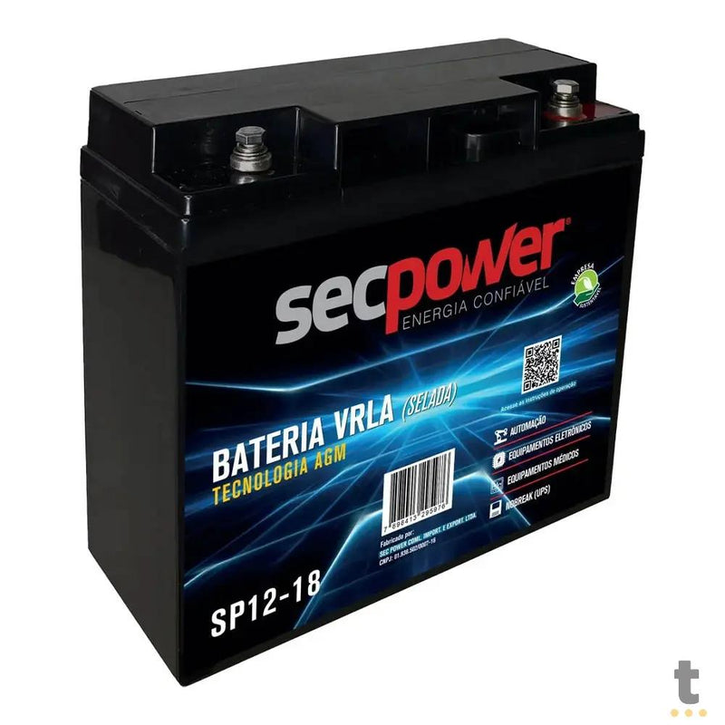 Bateria para Nobreak 12v 18ah Secpower - Sp12-18
