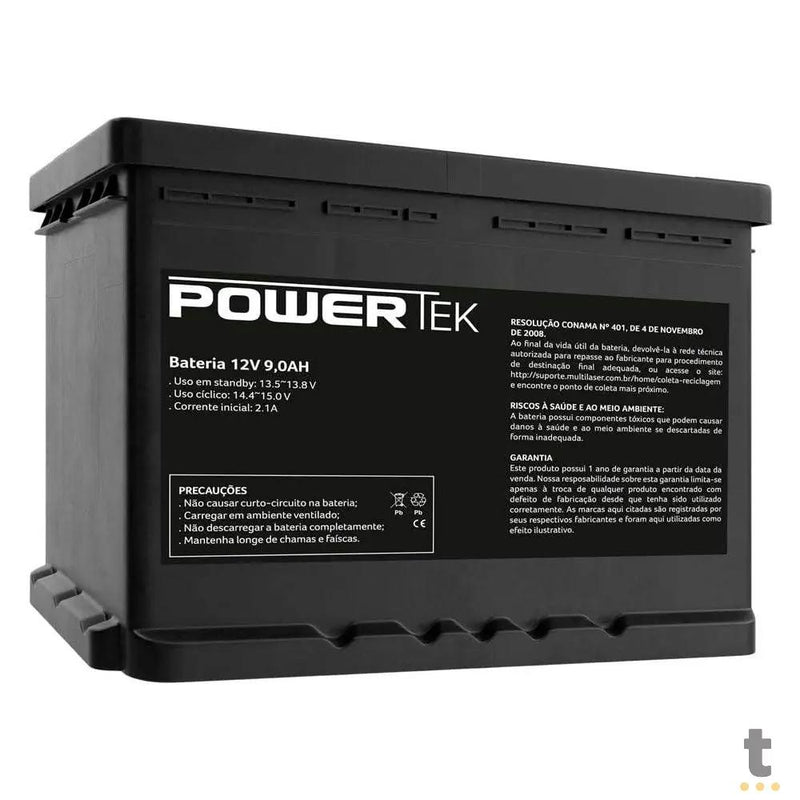 Bateria para Nobreak 12v 9ah PowerTek Flex - EN015