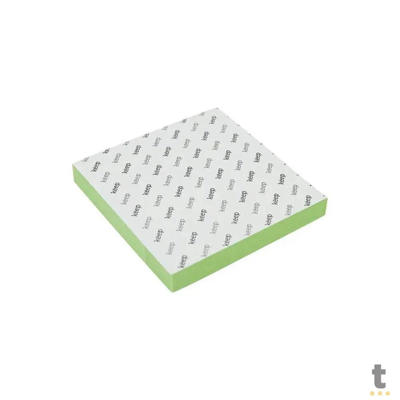 Bloco Adesivo 75x75mm Verde 100 Folhas Keep - EI020