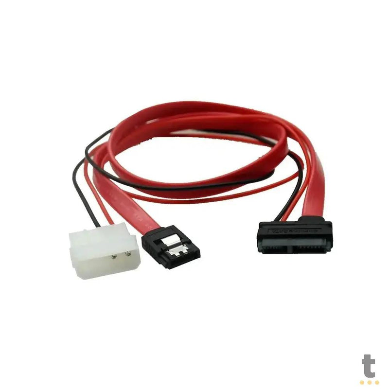 Cabo Adaptador Dados e Energia Molex x Sata 7P + 6/7P 45cm Grasep - D-CIC05