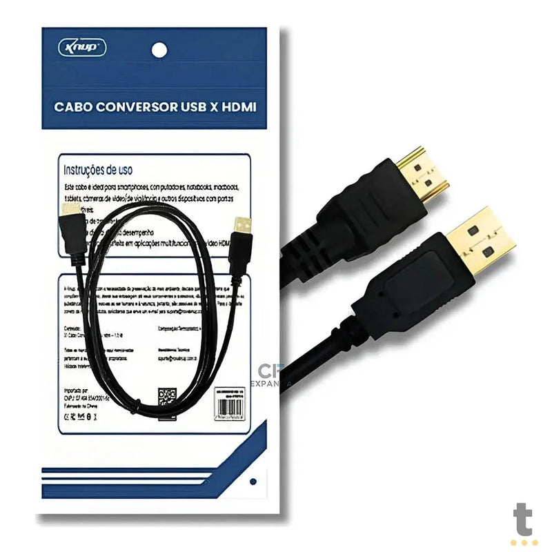 Cabo Adaptador Usb Para Hdmi 1.5m - KP-YP5021
