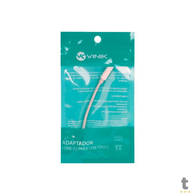 Cabo Adaptador de Som de Fone de Ouvido P2 Para Usb Tipo C Vinik - ADFUSBTC