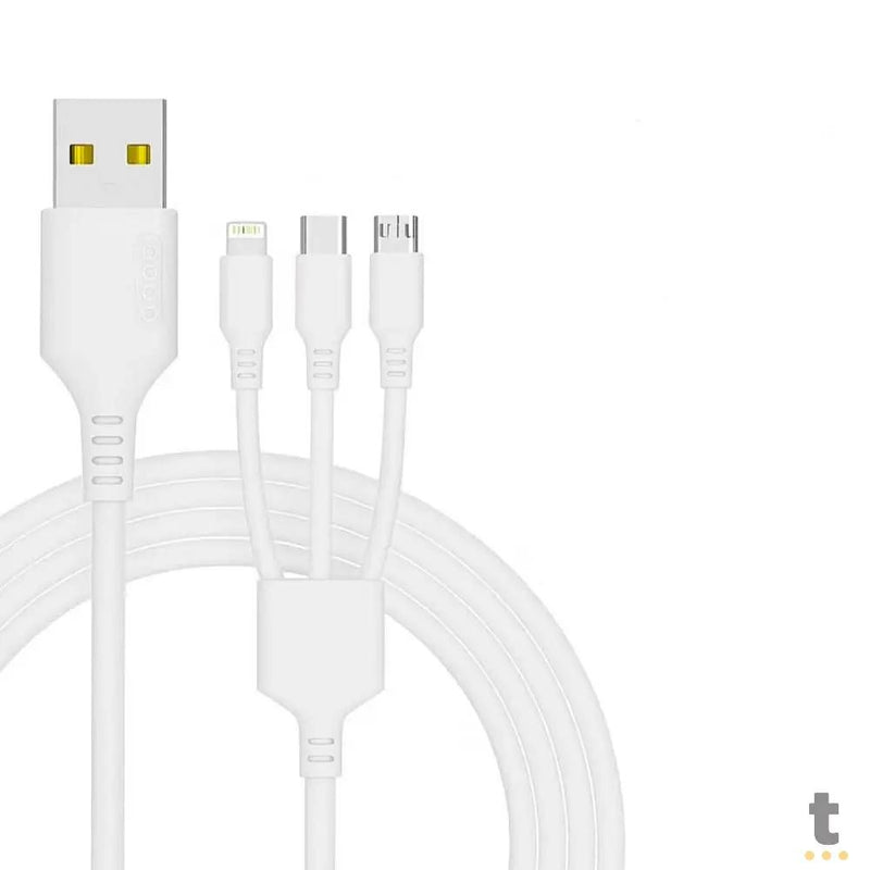 Cabo Carregador Usb Multiconexões aGold Preto - CB-54