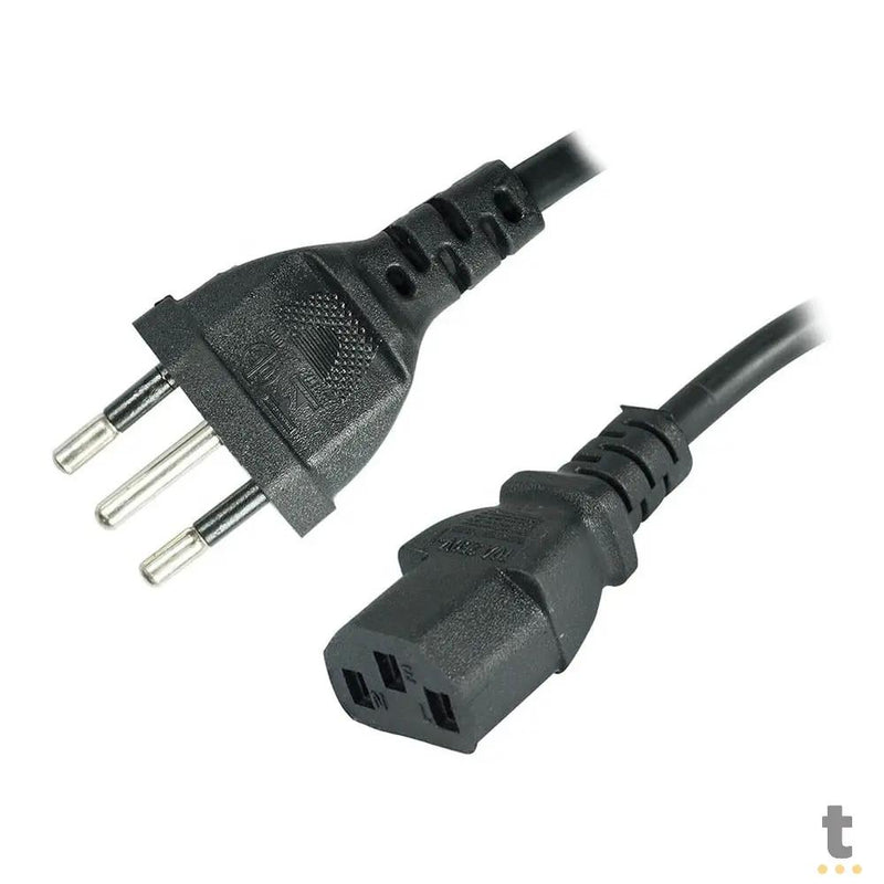 Cabo De Forca Tripolar 1.2m Para Computador E Monitor