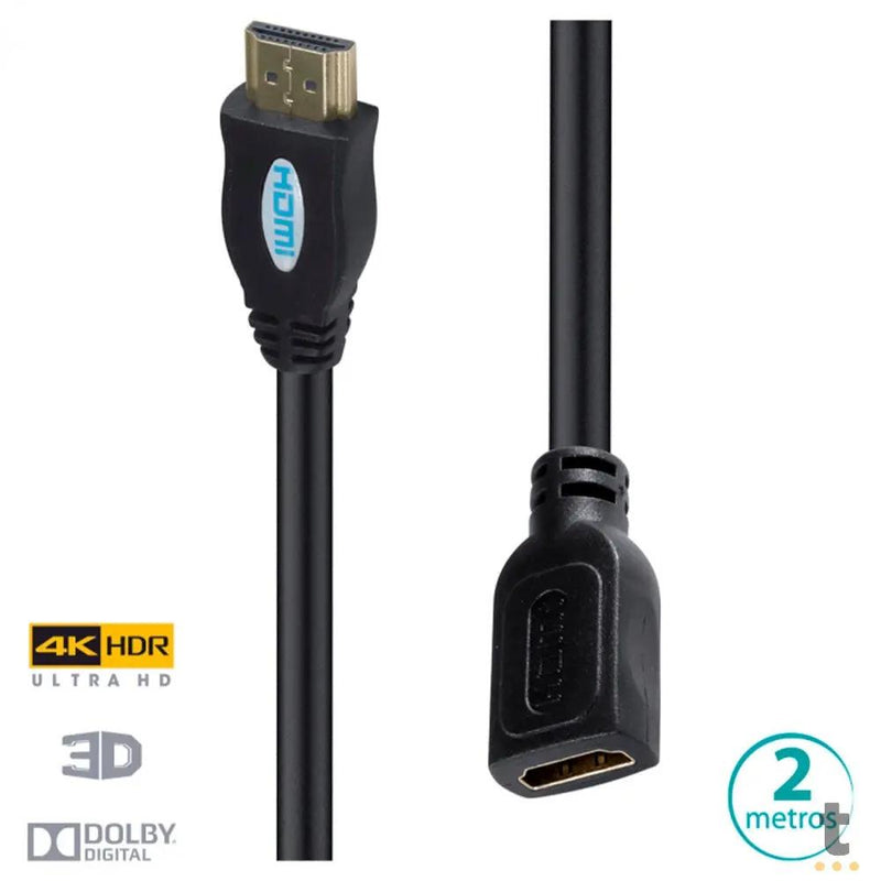 Cabo Extensor Hdmi Macho / Femea 2mt Vinik - H20F-2