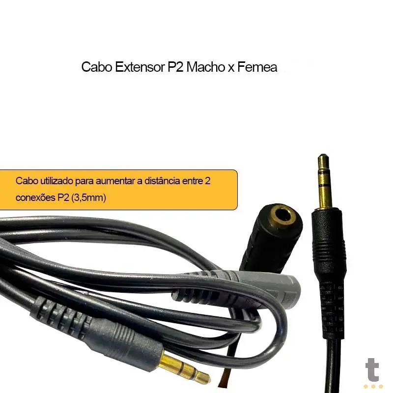 Cabo Extensor P2 Macho x Femea 2mt