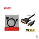 Cabo HDMI Macho P/ DVI Macho 24+1 Tomate 1.5m - MCB-023