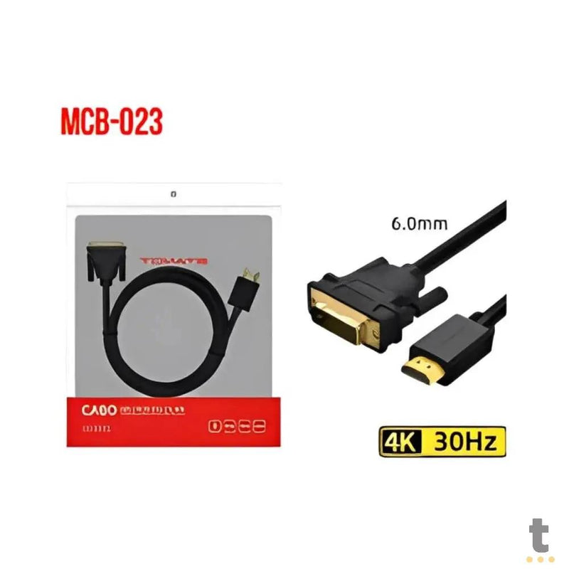 Cabo HDMI Macho P/ DVI Macho 24+1 Tomate 1.5m - MCB-023
