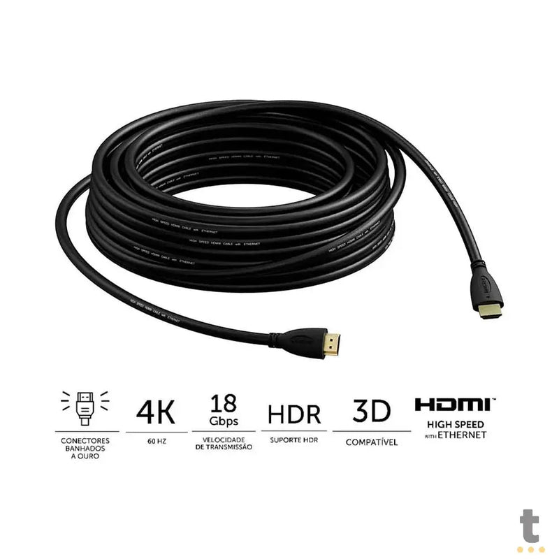 Cabo Hdmi 2.0 5mt 4k Blindado Intelbras - CHF 2005
