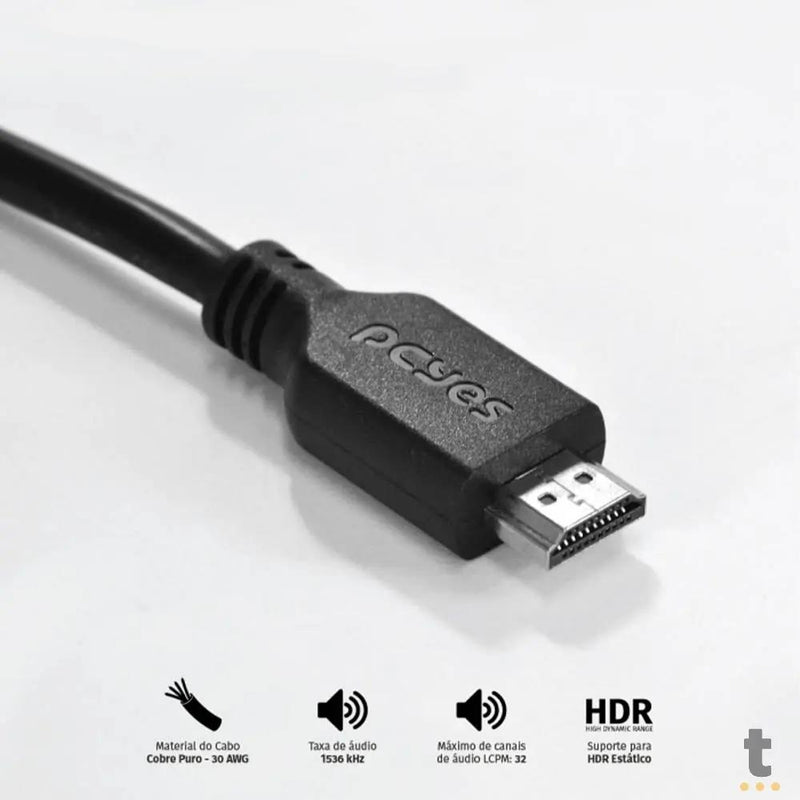 Cabo Hdmi 3mt 4k PCYes - PHM20-3