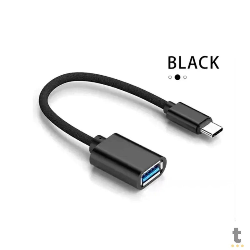 Cabo Otg Adaptador Usb Femea Para Usb Tipo C Macho aGold - CBA-06