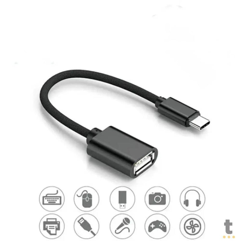 Cabo Otg Adaptador Usb Femea Para Usb Tipo C Macho aGold CBA-07