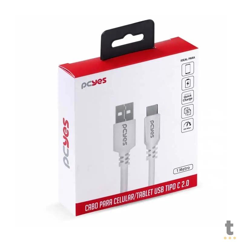 Cabo Usb Tipo C Para Celular 1mt PCYes - PUACB-01