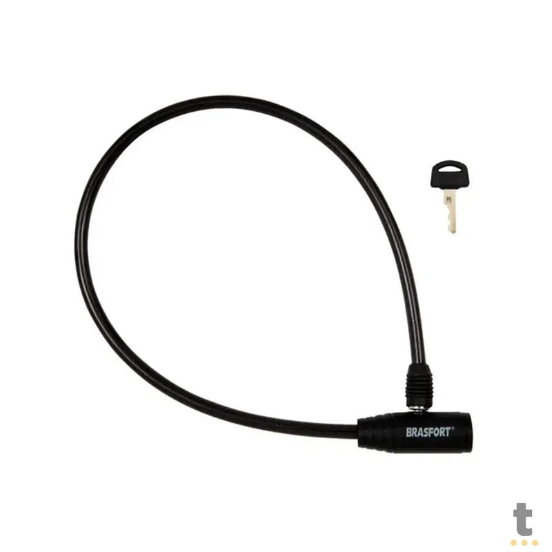 Cabo de Aço com Cadeado 8mm x 60cm com Chave para Bicicleta Brasfort - 77832