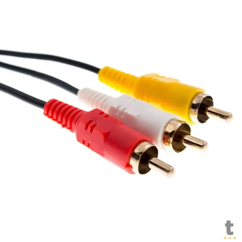 Cabo de Áudio P2 Macho Para Rca Av 2m Exbom - CBX-P2RCA3M20