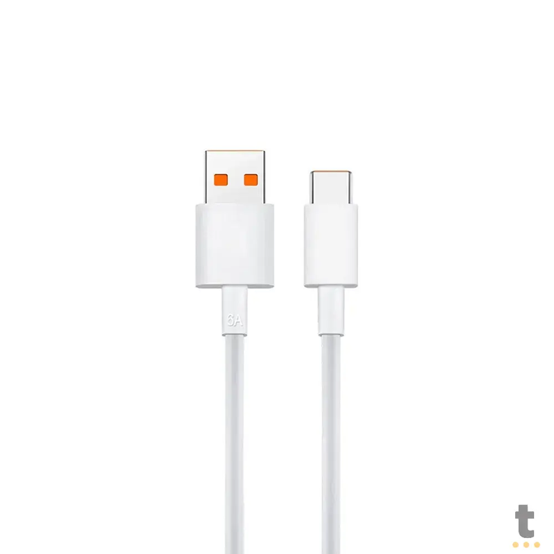 Cabo de Dados Turbo USB P/ USB Tipo C 120w  Xiaomi Branco - XM753BRA