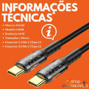Cabo de Dados aGold Usb Tipo C Turbo 66W - CB88