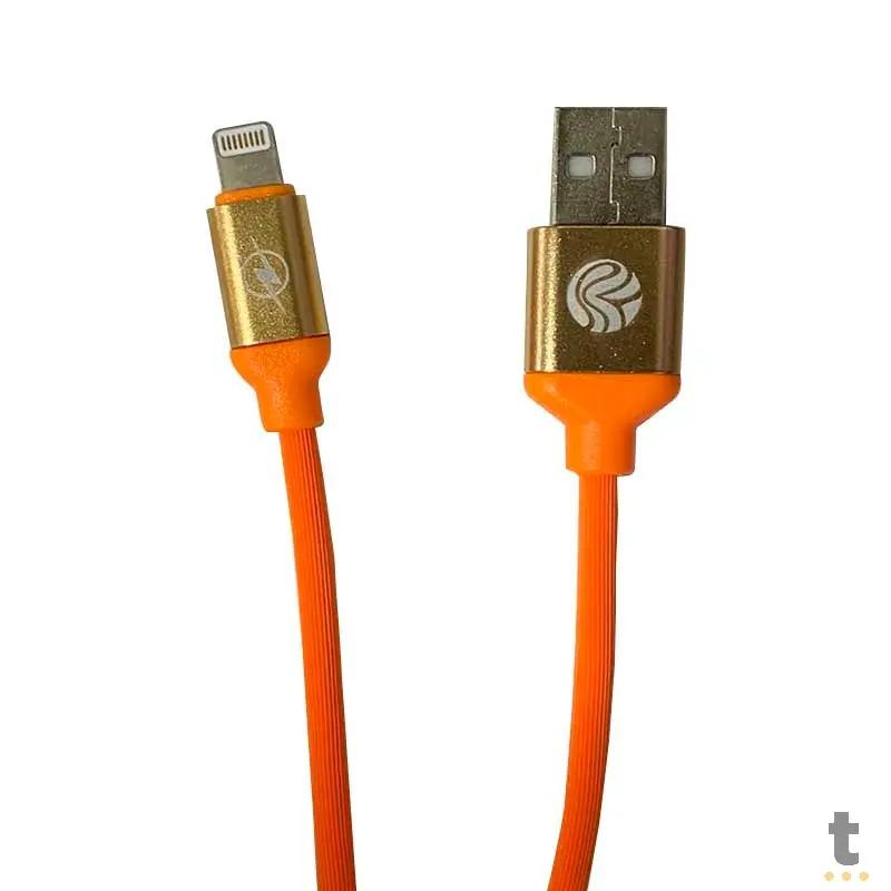 Cabo para Iphone Ipad Lightining Inova 2.4A Cbo-6313 cores diversas Emborrachado-  1.2mt