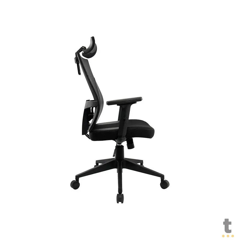 Cadeira Ergonômica Fortrek Ergo Shield C/ Apoio de Lombar Preta - 85033