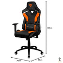 Cadeira Gamer Thunderx3 Tc3 Tiger Orange Preta/Laranja
