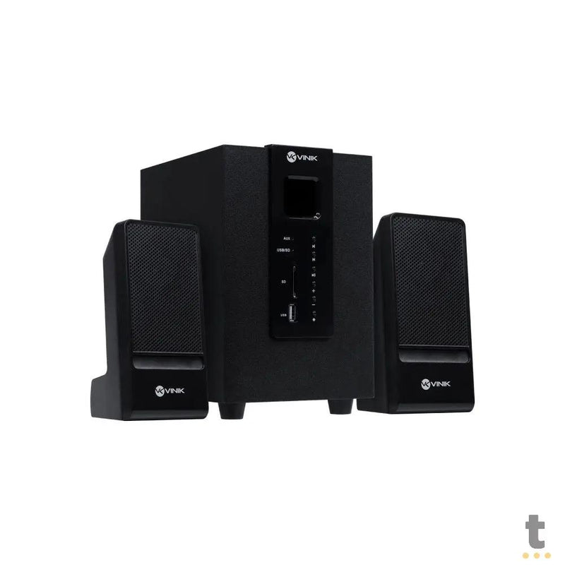 Caixa De Som 2.1 Vinik Groove Subwoffer + 2 Caixas Satelite em Madeira 20W Preta - CXGRO20W
